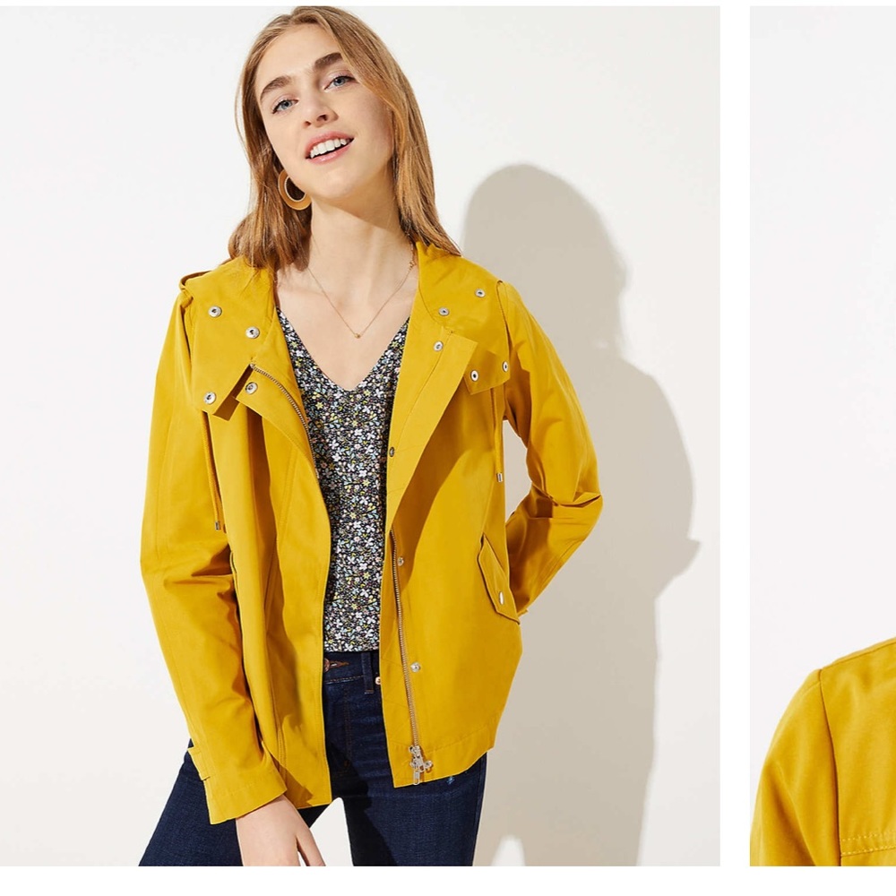 Loft yellow rain jacket
